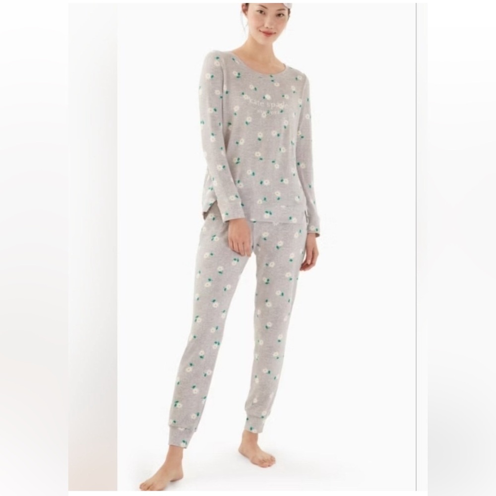 NWT Kate Spade Size Medium Two Piece Jogger Daisy Pajama Set